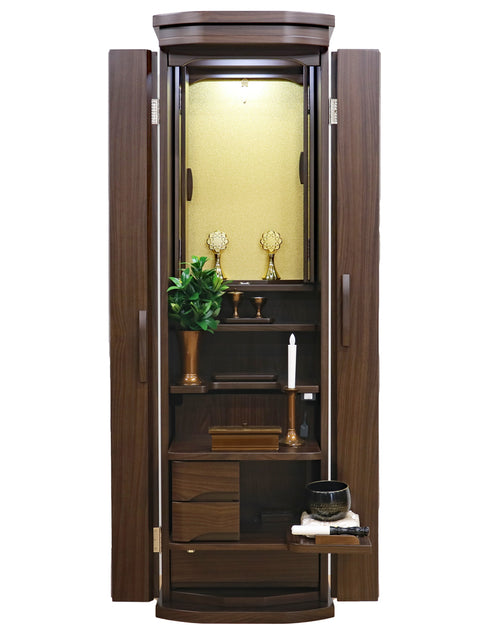 Soka Gakkai Furniture-style Buddhist Altar "Collect" Manually-operated cabinet door Available in 2 colors